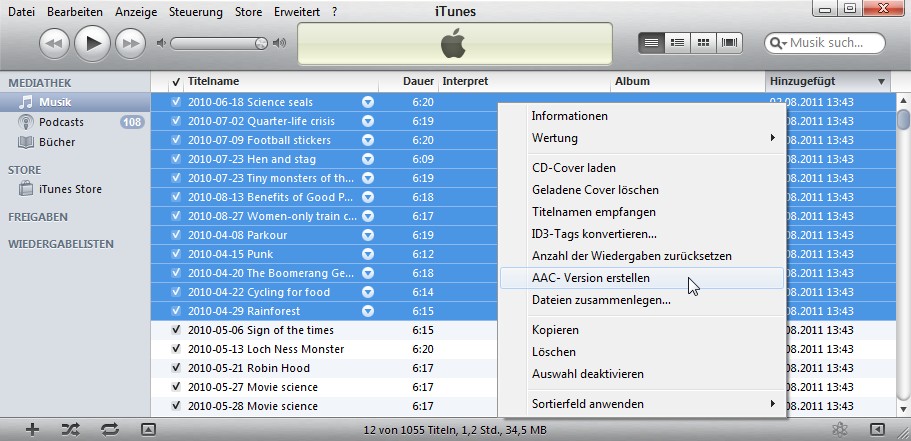 iTunes-Hauptfenster-Musik-AAC-Version-erstellen